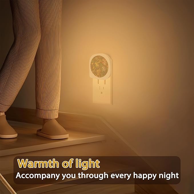 Mushroom Night Light, Mushroom Butterfly Dragonfly Berries Plants Night Lights Plug in Auto Sensor Lamp Dusk to Dawn for Boys Girls Seniors Elderly - Bloomnest