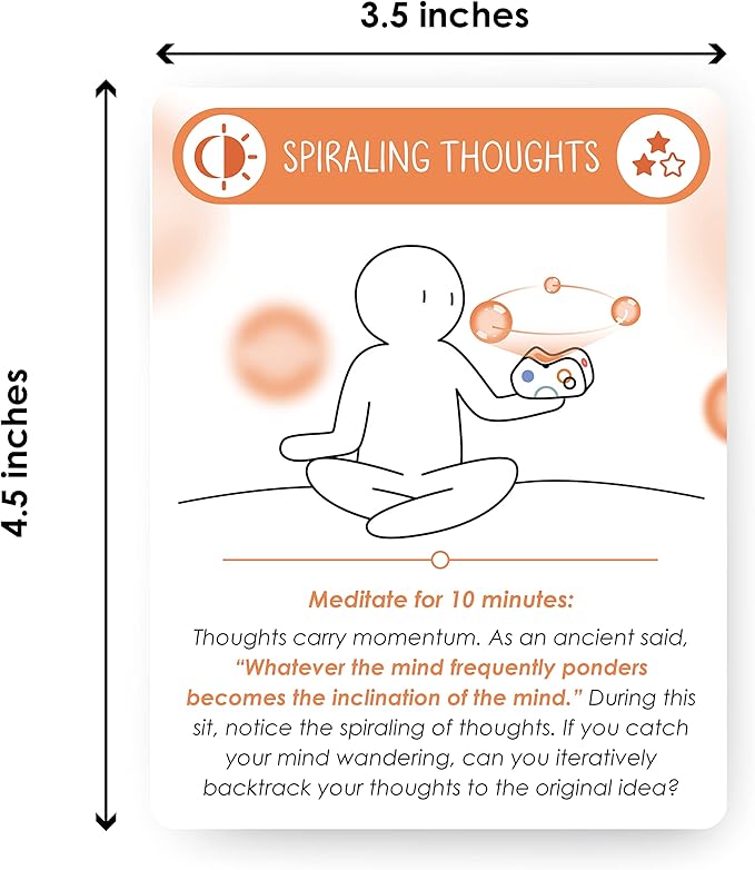BEST 100 Daily Meditation Cards | Anxiety Relief Item for Relaxation | Self Care Kit for Stress Relief | Perfect Mindfulness Gift For Teens & Adults | Advance Beyond Positive Affirmations - Bloomnest