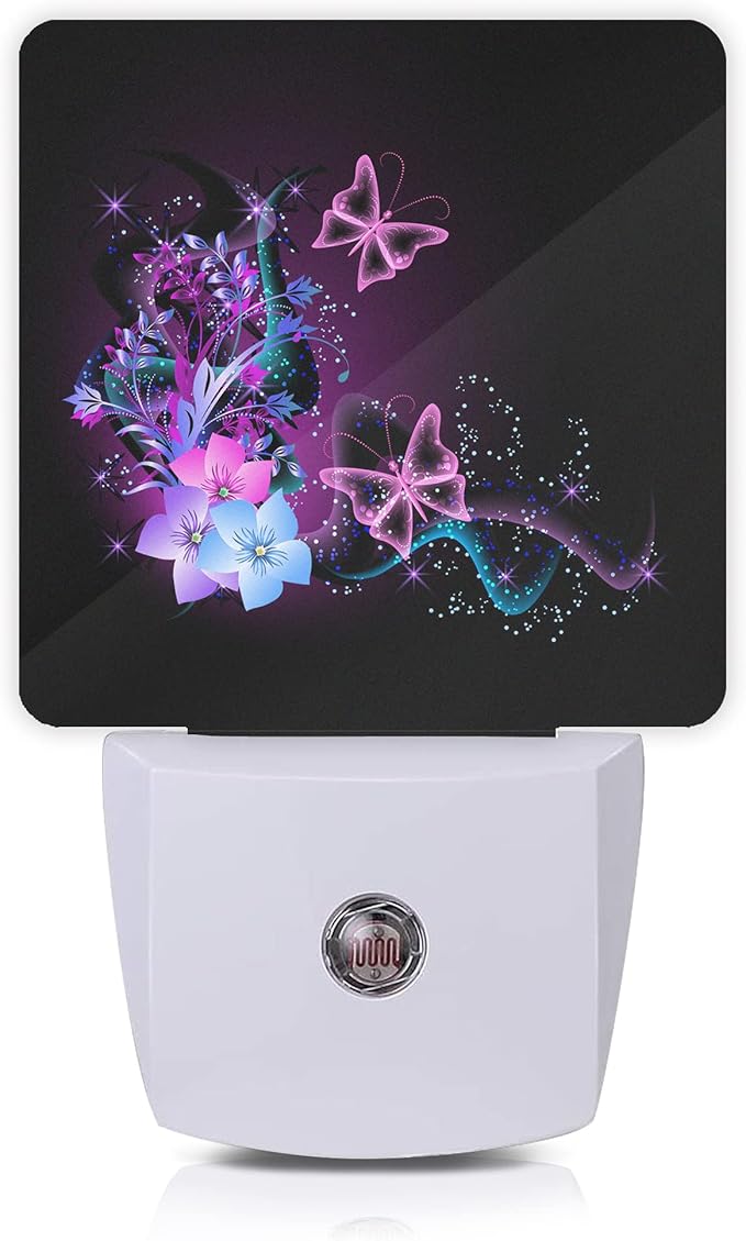 Butterfly Night Light,Fantasy Butterflies Fairy Plug in Night Lights 0.5W Sleep Friendly for Boys Girls Led Night Light Dusk to Dawn Sensor Nightlight for Stairway/Hallway/Bedroom - Bloomnest