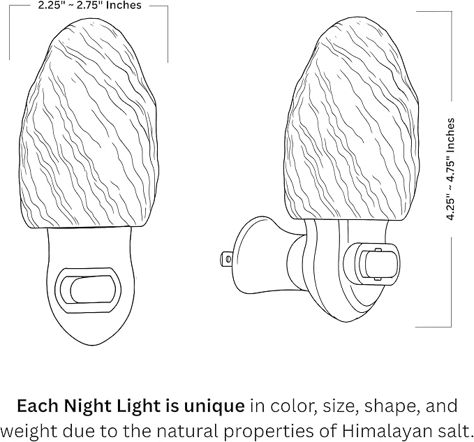 Spantik Pink Himalayan Salt Lamps - Hand Carved, Natural Night Lights for Bedrooms and Home Decor