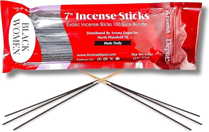 Caribbean Fantasy Most Exotic Charcoal 7" Incense Sticks. Approx. 85 to 100 Sticks Per Bundle, Length - 7 Inches, Each Natural Stick Burns for 35 to 45 mins Each. Long Lasting. Guarantee 100% Pure AromaDepotInc