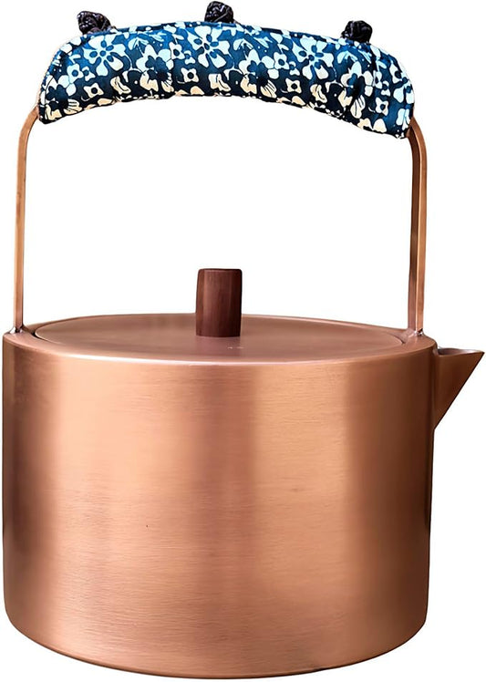 YJX Pure Copper Tea Kettle For Stovetop Safe, Chinese Style Non-Coating Teapot with Stainless Steel Tea Ball For Loose Tea, Durable Tea Pot, 1500ml Kettle - Bloomnest