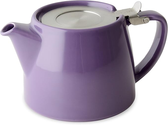FORLIFE Stump Teapot with SLS Lid and Infuser, 18-Ounce, Purple