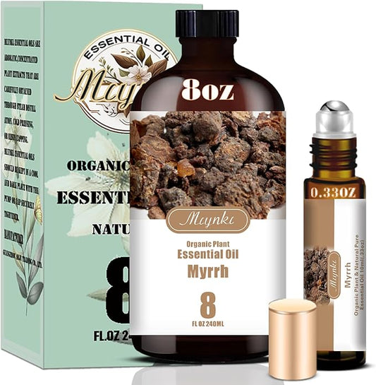 Myrrh Fragrance Oil-Myrrh Essential Oil 8.33oz (250ml)-100% Pure Natural Scent for Diffusers, Candles, Soap Making & Aromatherapy-Relaxing Home & Gift Essential Oil for Bath, Massage - Bloomnest