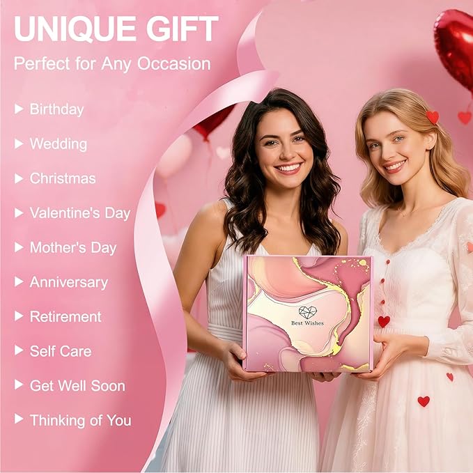 Gifts Baskets for Women,Birthday Valentine's Day Gifts for Her Women, Self Care Gift Get Well Sympathy Inspirational Friendship Gifts for Mom Wife Grandma Sister Girlfriend Valentines Mother's Day - Bloomnest