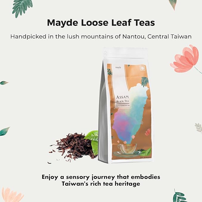 Mayde Assam Black Loose Leaf Tea - Premium Taiwanese Tea, 1 lb (16 oz) - Bloomnest