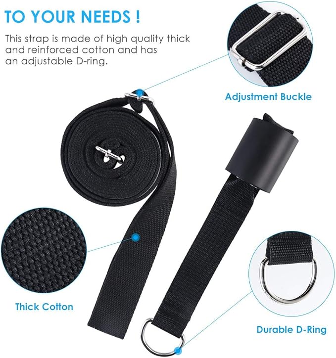 Adjustable Leg Stretcher Lengthen Ballet Stretch Band - Easy Install on Door Flexibility Stretching Leg Strap Great Cheer Dance Gymnastics Trainer Stretching Equipment Taekwondo Training - Bloomnest