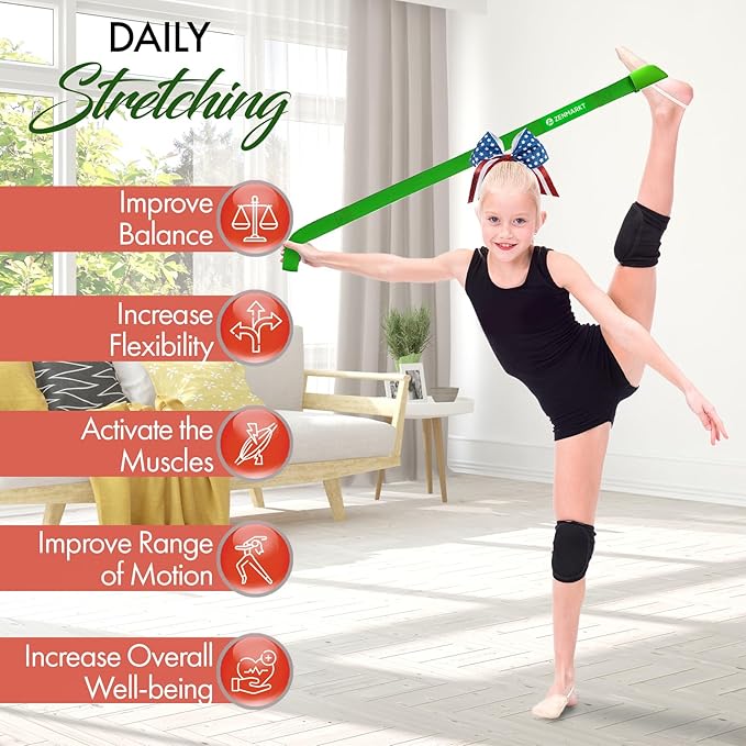 Stretching Strap for Cheer – Flexibility Stunt Strap for Cheerleaders – Durable Cheer Stretching Bands for Improved Flexibility, Range of Motion – Essential Cheer Accessories - Bloomnest