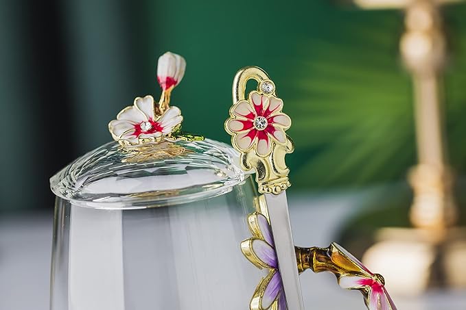 Luka Tech Mothers Day Gifts For Mom,Mom Gifts From Daughter Son,Daisy Flower Glass Tea Cups Best Mom Ever Gift, Birthday Gift For Mum Grandma - Bloomnest