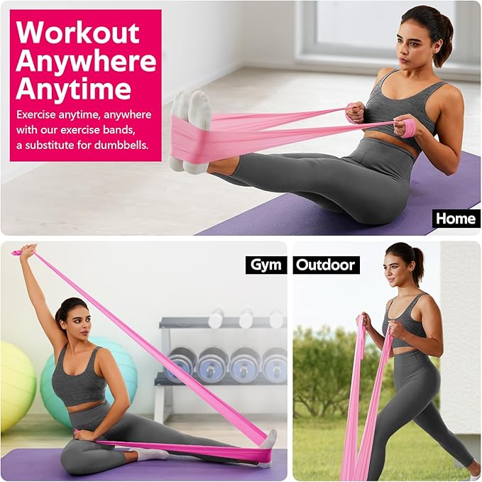 WALITO Resistance Bands for Working Out, Exercise Bands for Women and Men, Workout Bands for Physical Therapy, Stretch, Recovery, Pilates, Rehab, Strength Training and Home Gym - Bloomnest