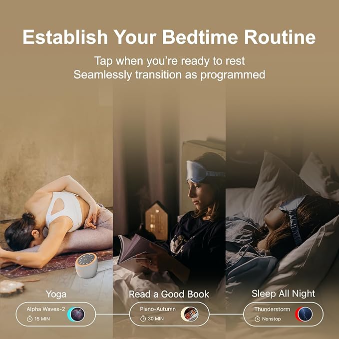 Hotmoon Cocoon Pro 2 Sound Machine 388 Soothing Sounds White Noise Machine for Babies & Adults, Smart Night Light, Sleeping Timer App Control, Brown Noise Pink Noise Block Out Office Yoga, Plug-in - Bloomnest