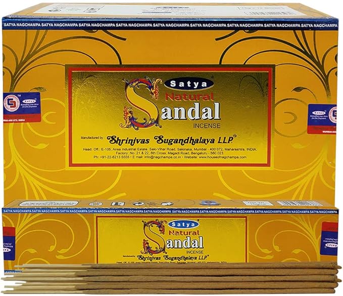 Natural Sandal Incense Sticks and Incense Stick Holder Bundle Insence Insense Satya Incense - Bloomnest