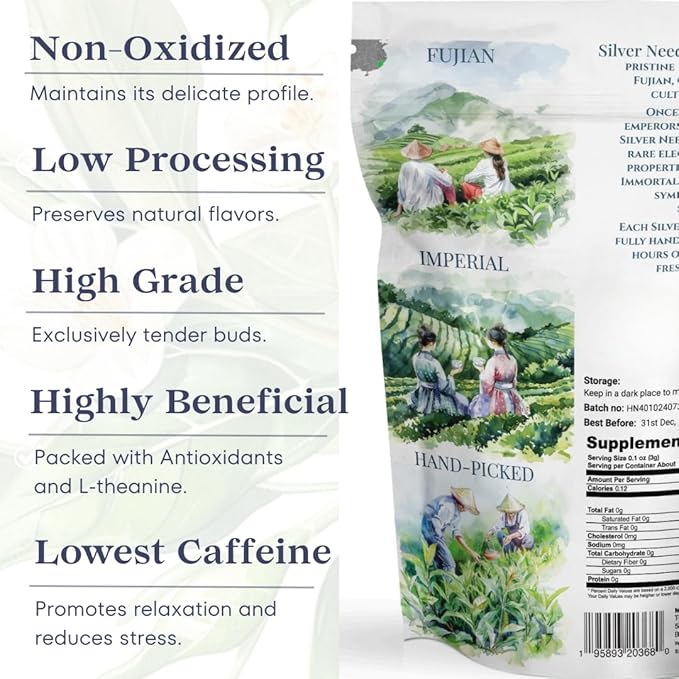 TODICAMP Premium Silver Needle Tea - 1 lb of Premium White Tea Loose Leaf - Bloomnest