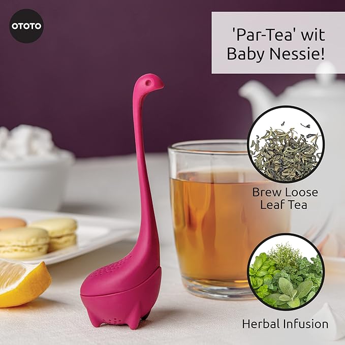 Cute Tea Infuser by OTOTO - Loose Leaf Tea Steeper, Tea Accessories, Tea Diffusers, Tea Infuser for Loose Leaf Tea, Tea Strainers, Cute Gifts, Tea Gift Set, Kitchen Gifts, Cooking Gadgets - Bloomnest