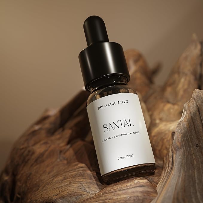 The Magic Scent Santal Diffuser Oil - Fragrance Scent - Cold-Air & Ultrasonic - Santal Essential Oil - Diffuser Oils Scents for Home - Sandalwood Oil - 0.3 fl oz, 10 mL TheMagicScent