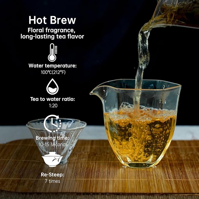 iTeaworld Osmanthus Oolong Loose Leaf Tea, Natural Osmanthus Fragrance, 0 Sugar 0 Additives, Hand-picked, Anxi Aged Aromatic Tieguanyin, Suitable for Daily Relaxation Drinking, 1 Bag, 3.52oz - Bloomnest
