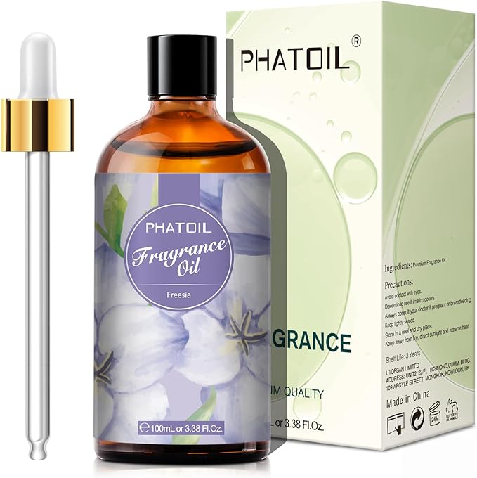 PHATOIL 3.38FL.OZ Freesia Fragrance Oils for Aromatherapy, Essential Oils for Diffusers for Home, Perfect for Diffuser, DIY Candle and Soap Making, DIY Scented Products - 100ml - Bloomnest