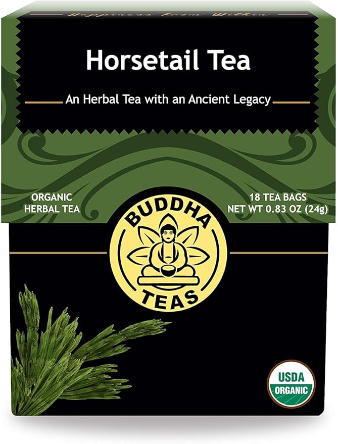 Buddha Teas - Horsetail - Organic Herbal Tea - For Cognitive Balance & Overall Health - With Antioxidants, B Vitamins & Silica - Caffeine Free - 100% Kosher & Non-GMO - 18 Tea Bags (Pack of 1) - Bloomnest