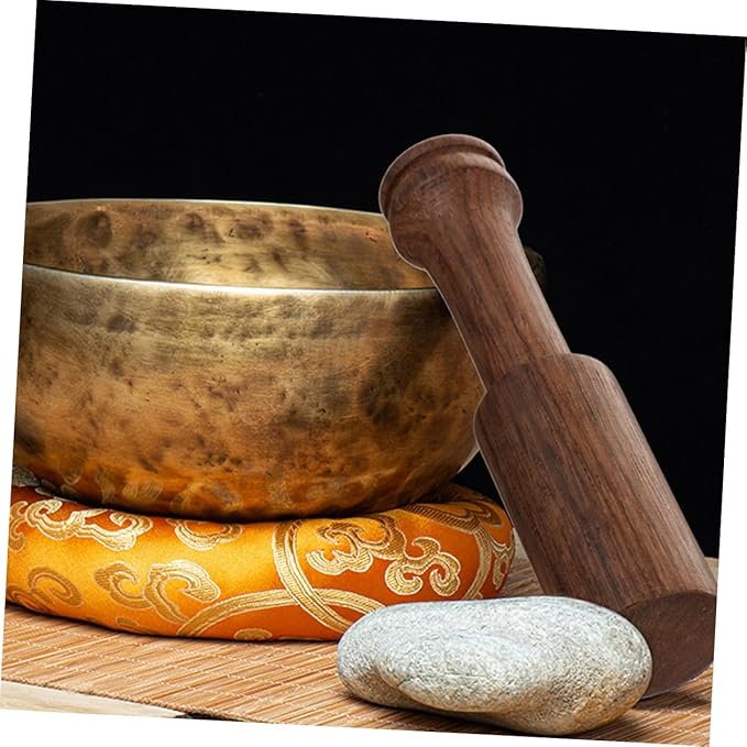 2pcs Wooden Sound Bowl Stick Durable Singing Bowl Mallet for Meditation Portable Striker for Calm and Peaceful Tones - Bloomnest