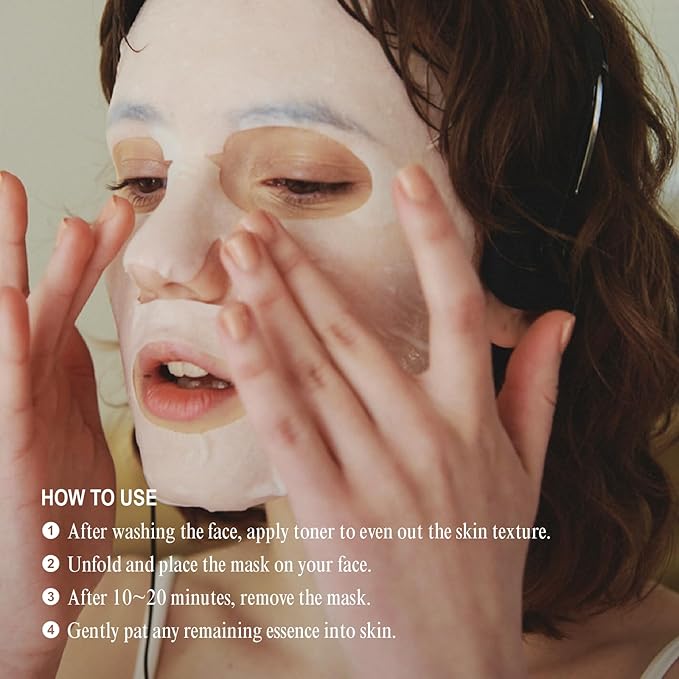 NUNIES Calming Sheet Mask – Korean Soothing Face Mask for Redness & Sensitive Skin | CICA, Allantoin & Panthenol | pH-Balanced | Alcohol-Free, Fragrance-Free, Colorant-Free | 5 Sheets - Bloomnest