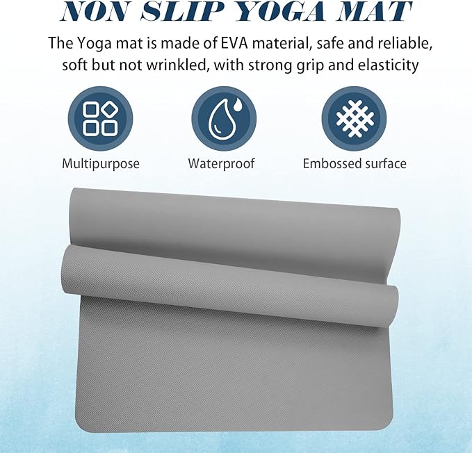 10 Pack Yoga Mats Bulk, 68'' x 24'' x 4mm Thick Yoga Mats for Kids and Adult Gym Mats Bundle Latex Free Exercise Mats with Non Slip Texture for Outdoor Yoga, Pilates or Workout - Bloomnest