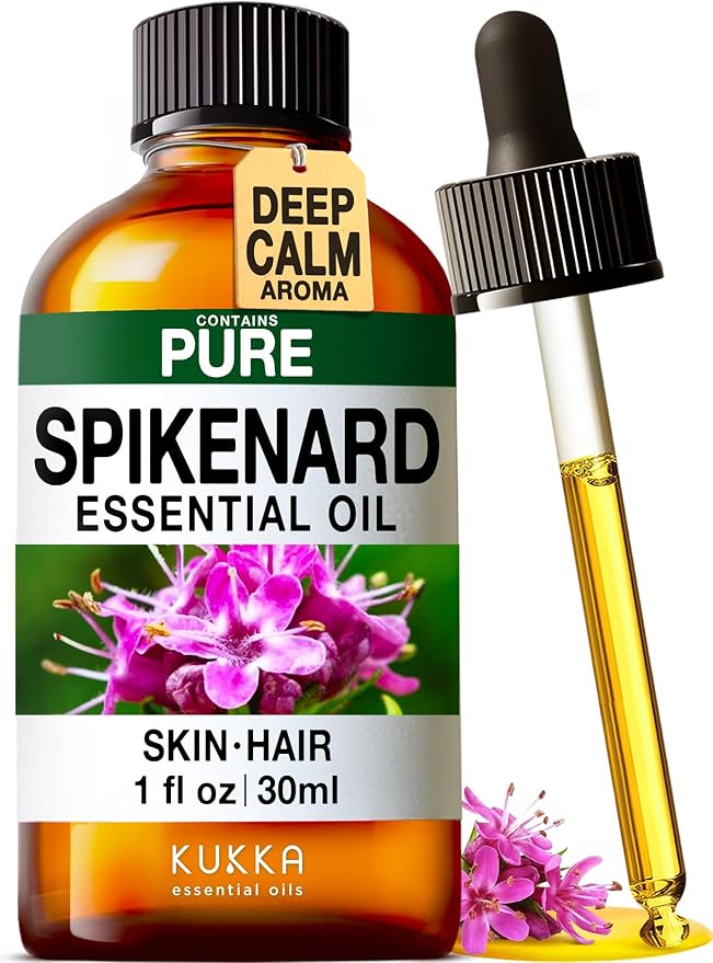 KUKKA Spikenard Essential Oils - 1 Fl Oz - for Hair, Skin, Diffuser, Aromatherapy & DIY Soap Making Scent - Bloomnest