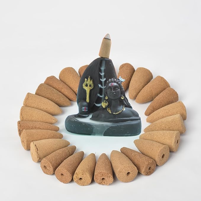 Backflow Incense Cones 60 Count Value Pack, Oudh White Sage Palo Santo Musk, Charcoal Free, Toxin Free, Long Lasting Aromatic Smoke, Meditation Yoga Relaxation Home Spa AyeshaDivinePremiumIncense