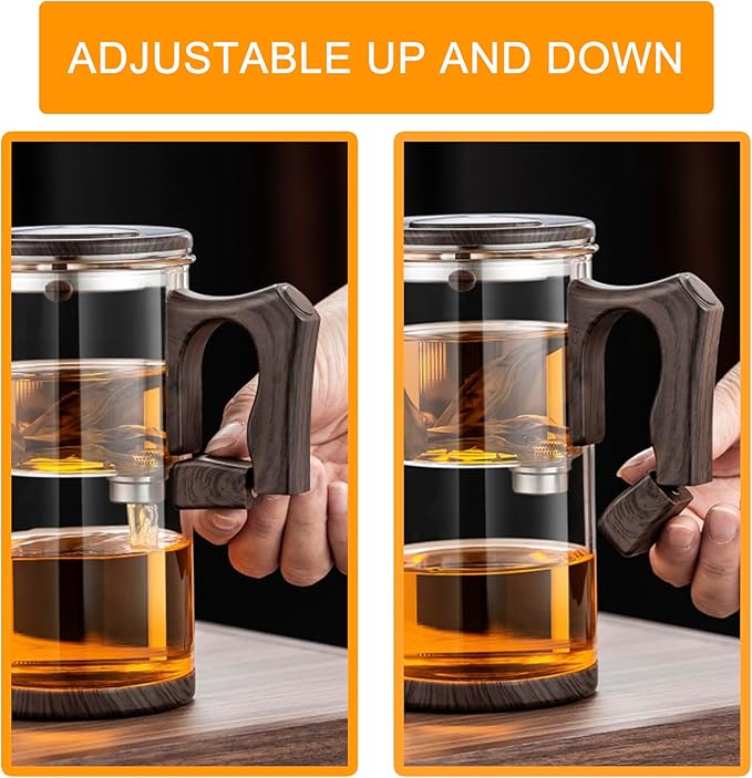 Tea Pot - 750ml/25.4oz Magic Witchcraft Glass Teapot with Strainer Loose Leaf Tea Innovative Water Separation Magnetic Teapot,Borosilicate Glass Tea Infuser Elegant Gift Packaging - Bloomnest