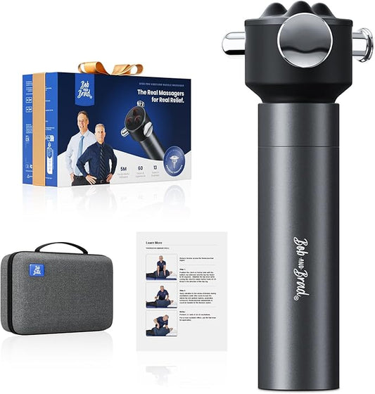 BOB AND BRAD VibeFlow Vibration Muscle Massager (Not Percussion), FSA Eligible/HSA Eligible, 116Hz Muscle Massage Gun Deep Tissue for Pain Relief, Portable Massage Gun for Full Body Trigger Point - Bloomnest