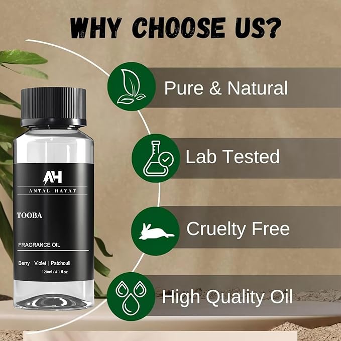 Hotel Scents Tooba Diffuser Oil 120ml - Inspired by La Vie Est Belle Perfume - Berry, Patchouli, Violet - Luxury Essential Oil for Home Scents - Premium Fragrance for Waterless & Ultrasonic Diffusers - Bloomnest