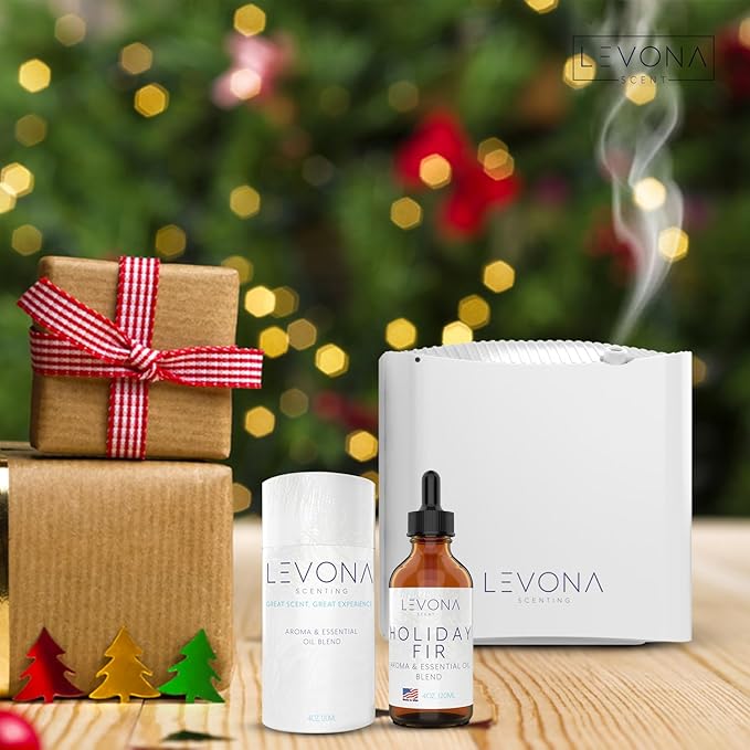 Levona Scent Christmas Essential Oils for Diffuser: Holiday Fir Essential Oil for Diffusers for Home - Essential Oils with Notes of Sandalwood & Amber Oil - Winter Fir and Balsam Fragrance - 120Ml - Bloomnest