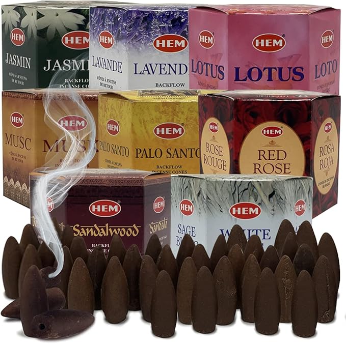 Variety Backflow Incense Cones for Waterfall and Mat Bundle Inciensos Aromaticos|Incienso|Inciense|Insienso TRUMIRI