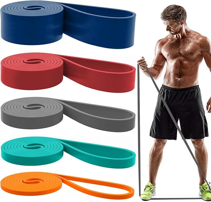 Resistance Bands, Pull Up Assist Bands - Workout Bands, Eexercise Bands, Long Resistance Bands Set for Working Out, Fitness, Training, Physical Therapy for Men Women