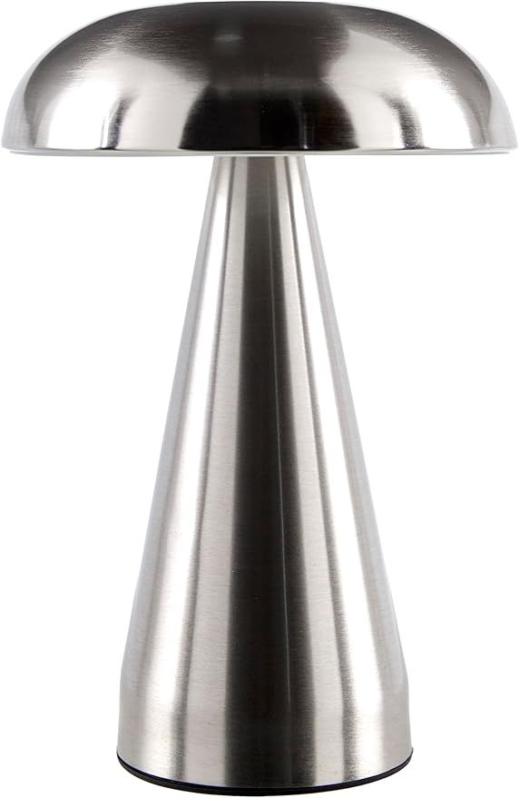 Mark&Day Table Lamps, Tairra Traditional Metallic - Nickel Bedside Table Lamp for Nightstand Bedroom, Living Room or Office (9" H x 6" W x 6" D) - Bloomnest