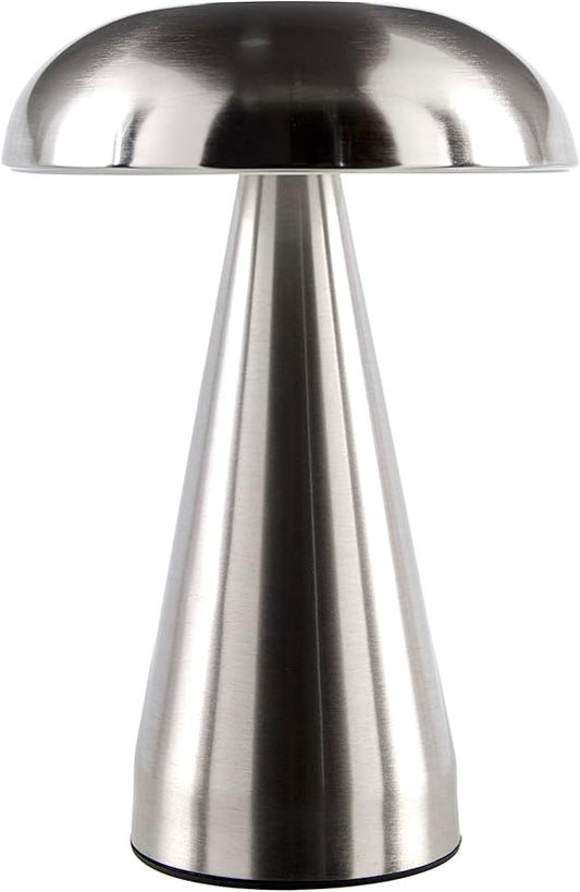 Mark&Day Table Lamps, Tairra Traditional Metallic - Nickel Bedside Table Lamp for Nightstand Bedroom, Living Room or Office (9" H x 6" W x 6" D) - Bloomnest