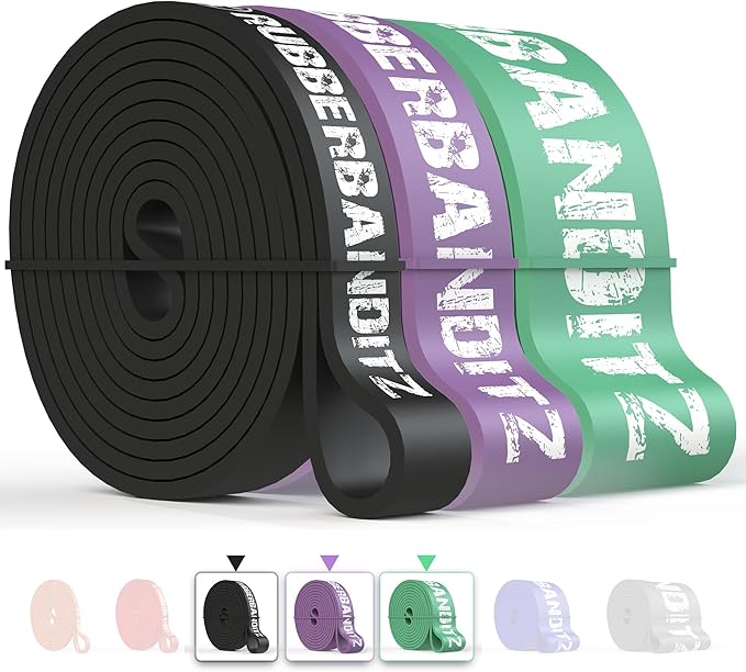 Rubberbanditz Combo Pull Up Assist Bands | Heavy Duty Resistance Exercise Bands for Powerlifting, Mobility, and Stretching | Resistance Bands for Working Out - Bloomnest