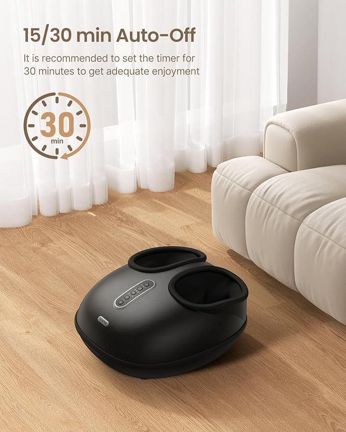 RENPHO Foot Massager with Heat [2025 Upgraded], Shiatsu Foot Massager for Plantar Fasciitis Relief, Feet Massager Neuropathy Pain Relief, Fits up to Size 12 Feet