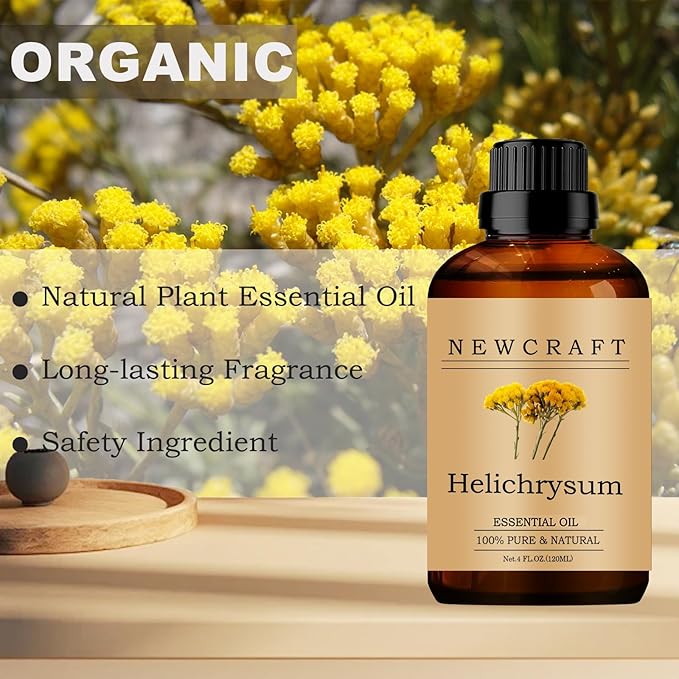 Helichrysum Essential Oils, 100% Pure and Natural Essential Oil for Aromatherapy Diffuser - Helichrysum/4 Fl Oz NewCraft