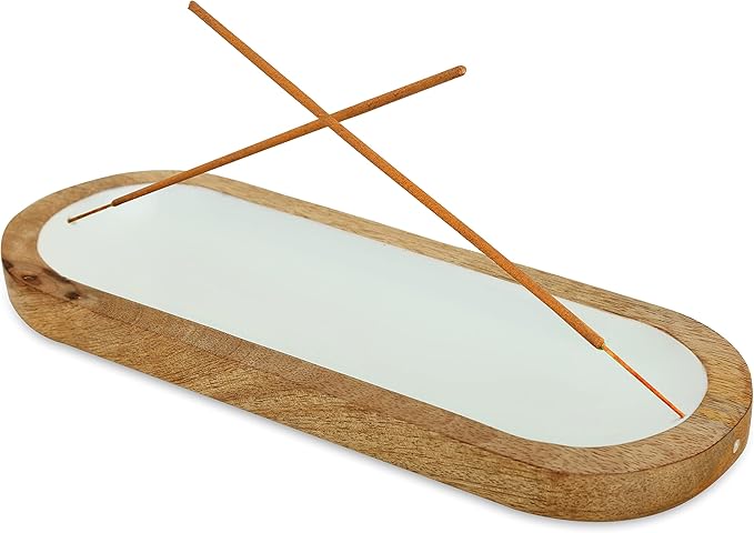 Raajsee Hand Painted Incense Holder,Wooden Incense Burner,Ash Catcher, Incense Tray 11x4x1.5 Inches, Best for Home Fragrance-Aesthetic Room Décor - Bloomnest