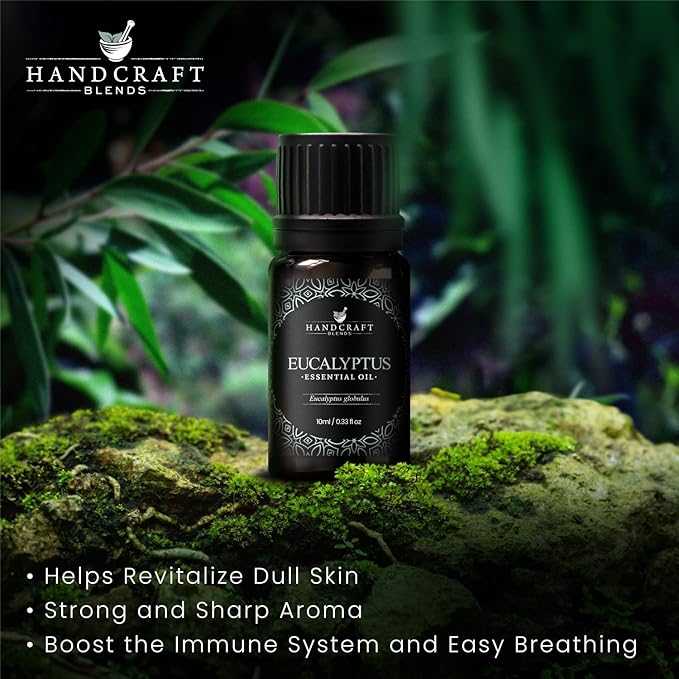 Handcraft Blends Eucalyptus Essential Oil – 0.33 Fl Oz – 100% Pure and Natural – Premium Grade Essential Oil for Diffuser and Aromatherapy, Skin, Massage, Candle and Soap Making Fragrance - Bloomnest