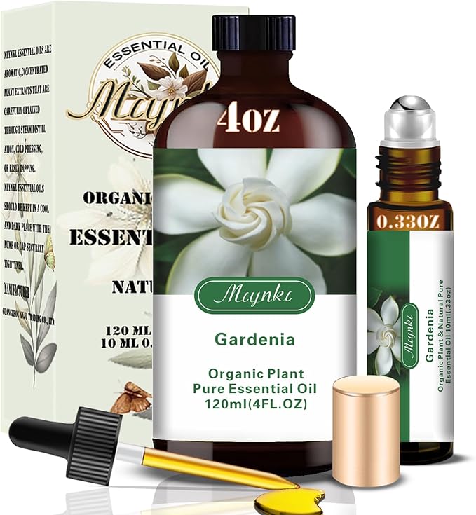 Gardenia Fragrance Oil-Gardenia Essential Oil 4.33oz (130ml)-100% Pure Natural Scent for Diffusers, Candles, Soap Making & Aromatherapy-Relaxing Home & Gift Essential Oil for Bath, Massage - Bloomnest