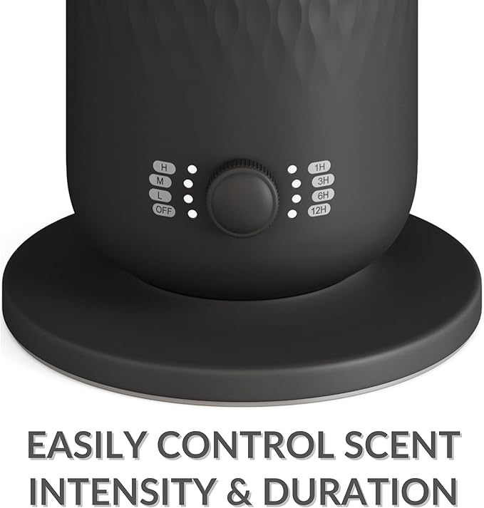 The AirScent Waterless Diffuser - Cold Air Scent Diffuser Oil Machine for Homes, Offices, Hotels and Spas - Aromatherapy Diffuser for Aesthetic Scenting - Black - 4.05 Oz - Fragrance Not Included - Bloomnest