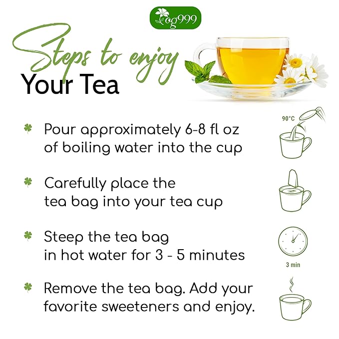 TOG999, Premium 40 Thyme Leaf Tea Bags, 100% Natural & Pure Thyme Leaves. Loose Leaf Thyme Herbal Tea. Thyme Leaf Tea. No Sugar, No Caffeine, No Gluten, Vegan. - Bloomnest