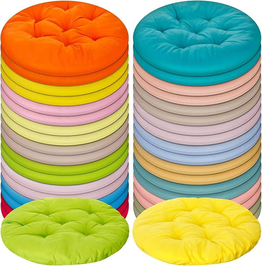 Tinideya 36 Pcs Round Floor Pillows 15.7 Inch Flexible Seating Pillows Chair Floor Cushions Reading Cushions for Kids Adults Classroom Home School Playing Supplies,18 Colors (Multicolor) - Bloomnest