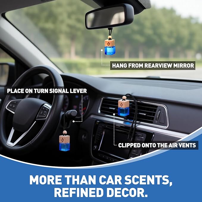 Car Air Freshener Hanging 2 Pack, Cologne Fragrance Long Lasting Car Scent Essential Oil Diffuser, Car Accessories Air Diffuser for Men - Bloomnest