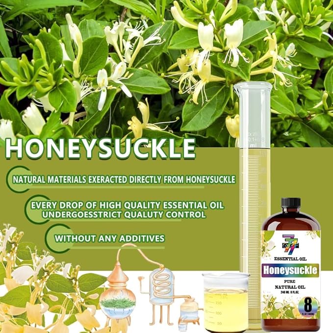 Honeysuckle Essential Oil (8 oz / 240 ml) – Honeysuckle Oils for diffusers, humidifiers, Home Baths, Cleaning Products, Yoga, DIY Soaps and DIY Scented Candles - Bloomnest