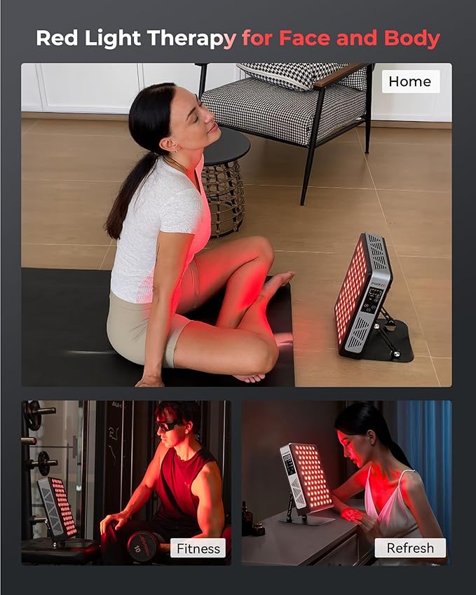 2026 Upgraded Red Light Therapy for Body Face, Dual Chip 660nm 850nm Red Light Panel with 3 Modes, Dimmable & Timer, Infrared Light Therapy for Home Office Gym, Basic 78 LEDs Flikeze