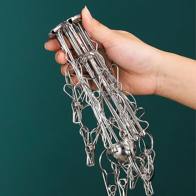 Weed Drying Rack, Herb Drying Rack 5-Pack with 100 Stainless Clips 360° Rotating Hanging Dryer for Herbs - Bloomnest