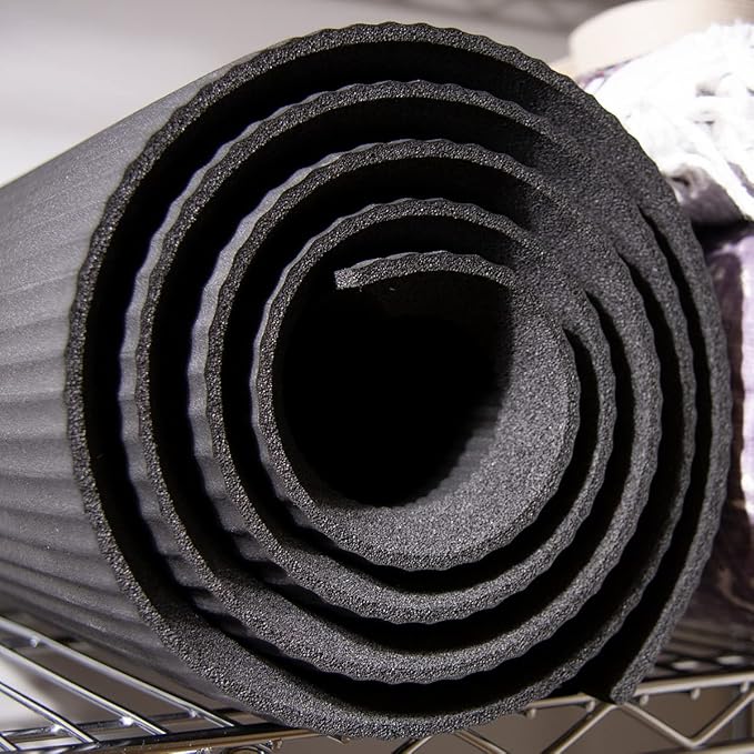 Hugger Mugger Ultimate Cushion Yoga mat - Black - Ultimate thick, grippy, soft yoga mat, extra long and wide, and extra cushion - Bloomnest