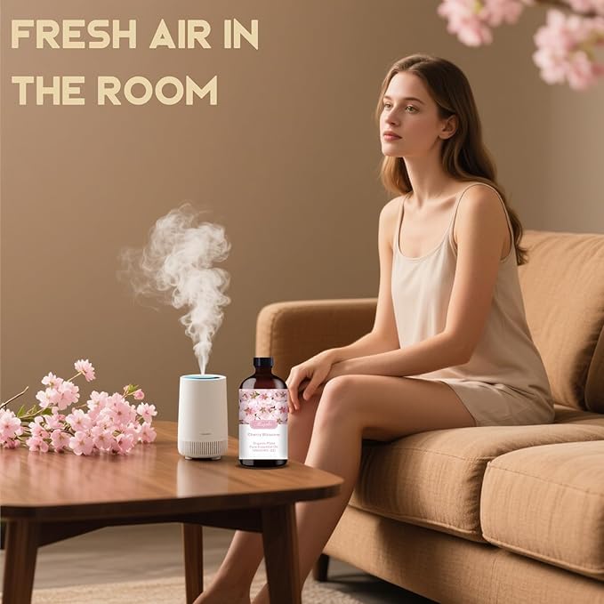 Cherry Blossom Essential Oil-Cherry Blossom Fragrance Oil 4.33oz (130ml)-100% Pure Natural Scent for Diffusers, Candles, Soap Making & Aromatherapy-Relaxing Home & Gift Essential Oil for Bath, Massage - Bloomnest